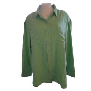 NWT Women's Sonoma Goods for Life Relaxed Fit Button Down Shirt Size L